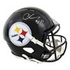 Image 1 : Steelers Chase Claypool Signed Full Size Speed Rep Helmet w/ Silver Signature (Beckett Witnessed)