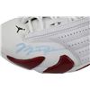 Image 2 : Bulls Michael Jordan Signed Jordan 14 Retro Candy Cane (2006) Size 12 Shoes (Beckett Witnessed)