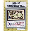 Image 4 : Lakers Shaquille O'Neal Authentic Signed Gold 96-97 M& N HWC Swingman Jersey (Beckett Witnessed)