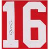 Image 2 : Joe Montana Signed Career Highlight Stat Jersey (JSA COA)