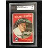 Image 1 : 1959 TOPPS #10 MICKEY MANTLE (KSA 5)