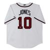 Image 1 : Braves Chipper Jones Authentic Signed White Majestic Coolbase Jersey (Beckett Witnessed)