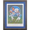 Image 1 : Johnny Unitas Authentic Signed & Framed 18x24 Lithograph LE #/500 (BAS)