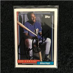 JOE CARTER SIGNED TOPPS BASEBALL CARD