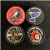 Image 1 : AUTOGRAPHED HOCKEY PUCK LOT (B. MORROW, C. PRONGER, M. HAVLAT...)