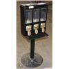 Image 1 : TRIPLE DISPENSER BLACK CANDY MACHINE WITH KEY