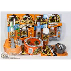 NEW 8 GORILLA ITEMS GLUE & TAPE