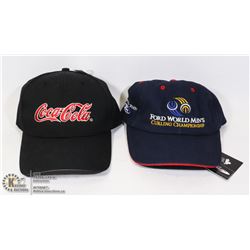 NEW 2 BASEBALL CAPS COCA-COLA
