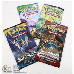 LOT OF 4 NEW SEALED POKEMON BOOSTER PACKS