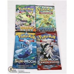 LOT OF 4 NEW SEALED POKEMON BOOSTER PACKS