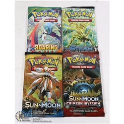 LOT OF 4 NEW SEALED POKEMON BOOSTER PACKS