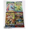 Image 1 : LOT OF 4 NEW SEALED POKEMON BOOSTER PACKS