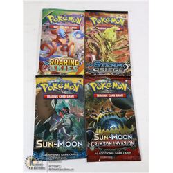 LOT OF 4 NEW SEALED POKEMON BOOSTER PACKS
