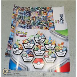 LOT OF 3 VARIOUS POKEMON COLLECTORS POSTERS