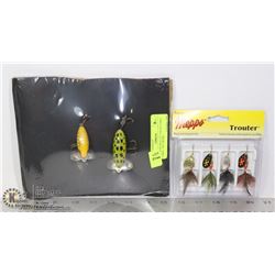 2 VINTAGE BEAUTY COLLECTABLE LURES + SET MEPPS