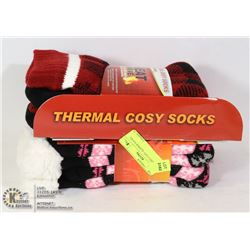 2 PK LADIES COZY SLIPPER SOCKS