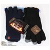 Image 1 : 2PK MENS HEAT WAVE GLOVES