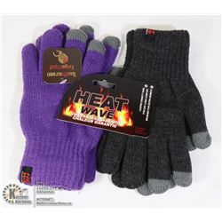 2PK LADIES HEAT WAVE GLOVES