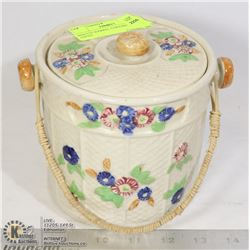 BISCUIT BARREL CERAMIC  MADE IN JAPAN