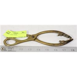 BRASS COAL TONGS