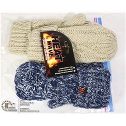 2PK LADIES HEAT WAVE MITTENS