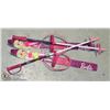 Image 1 : GIRLS CROSS COUNTRY SKIS AND POLES BARBIE