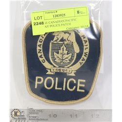 VINTAGE CANADIAN PACIFIC RAILWAY POLICE PATCH