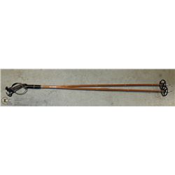 ANTIQUE WOOD TREKKING POLES MAKE IN NORWAY