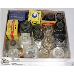 VINTAGE INK BOTTLE COLLECTION