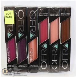 LOT OF 6 OFRA LONG LASTING LIQUID LIPSTICKS