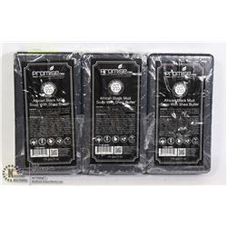 3 BARS OF PROMISE CBD AFRICAN BLACK MUD SOAP