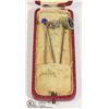 Image 1 : GROUP OF 3 ANTIQUE STICK PINS IN ANTIQUE BOX