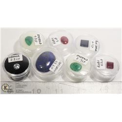 LOT OF 7 RUBY, EMERALD, SAPPHIRE ETC. GEMSTONES