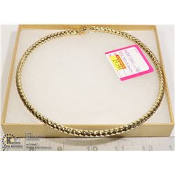 18KT GP OVER .925 BRAIDED NECKLACE