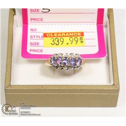 14KT WITH DIAMONDS & TANZANITE SIZE 5