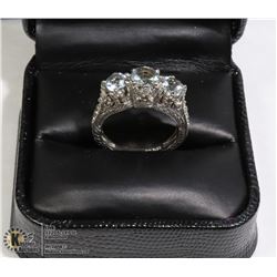 .925 1912 GENERATIONS ESTATE RING AQUAMARINE