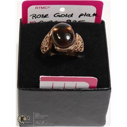10KT ROSE GOLD OVER STERLING SZ 5 WITH STONE
