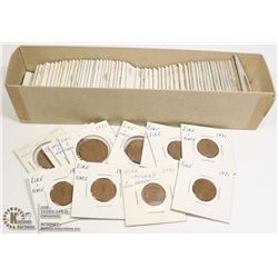 LARGE BOX OF VINTAGE OLD IRELAND COINS