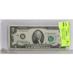MAJOR ERROR USA $2 NOTE DROPPED SERIAL NUMBER