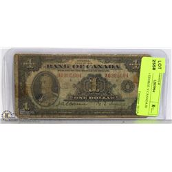 1935 KING GEORGE V CANADA $1 BILL