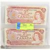 Image 1 : TWO CANADIAN $2 BILLS IN CASE