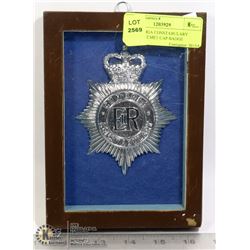 UK CUMBRIA CONSTABULARY BOBBY HELMET CAP BADGE