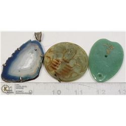 JADE & AGATE PENDANTS