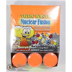 BOX WITH 12 42G DRUMS OF TOXIC WASTE SOUR CANDYS