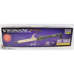 3/4" 24K GOLD SALON CURLING IRON/ WAND