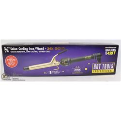 3/4" 24K GOLD SALON CURLING IRON/ WAND