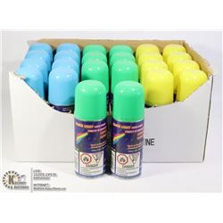 24 CANS OF BLACK LIGHT HAIR SPRAY