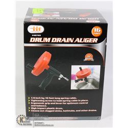 NEW 16' DRUM DRAIN AUGER