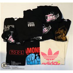 LARGE FLAT OF T-SHIRTS INCLUDING FOX, BAND