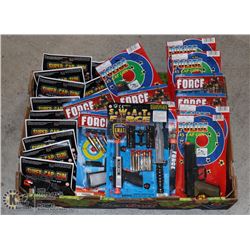 LARGE FLAT OF KIDS CAP GUNS AND DART GUNS